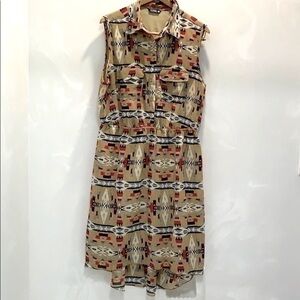 Southwest High Low Sleeveless Dress